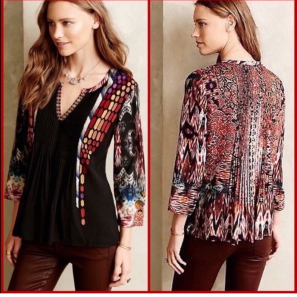 Anthropologie Ranna Gill Monarch Blouse, 1 size small & 1 size medium available.